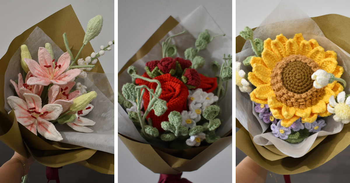 All Crochet Flower Bouquets